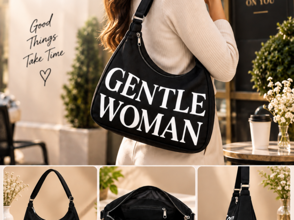 Elegant Black Gentle Woman Bag